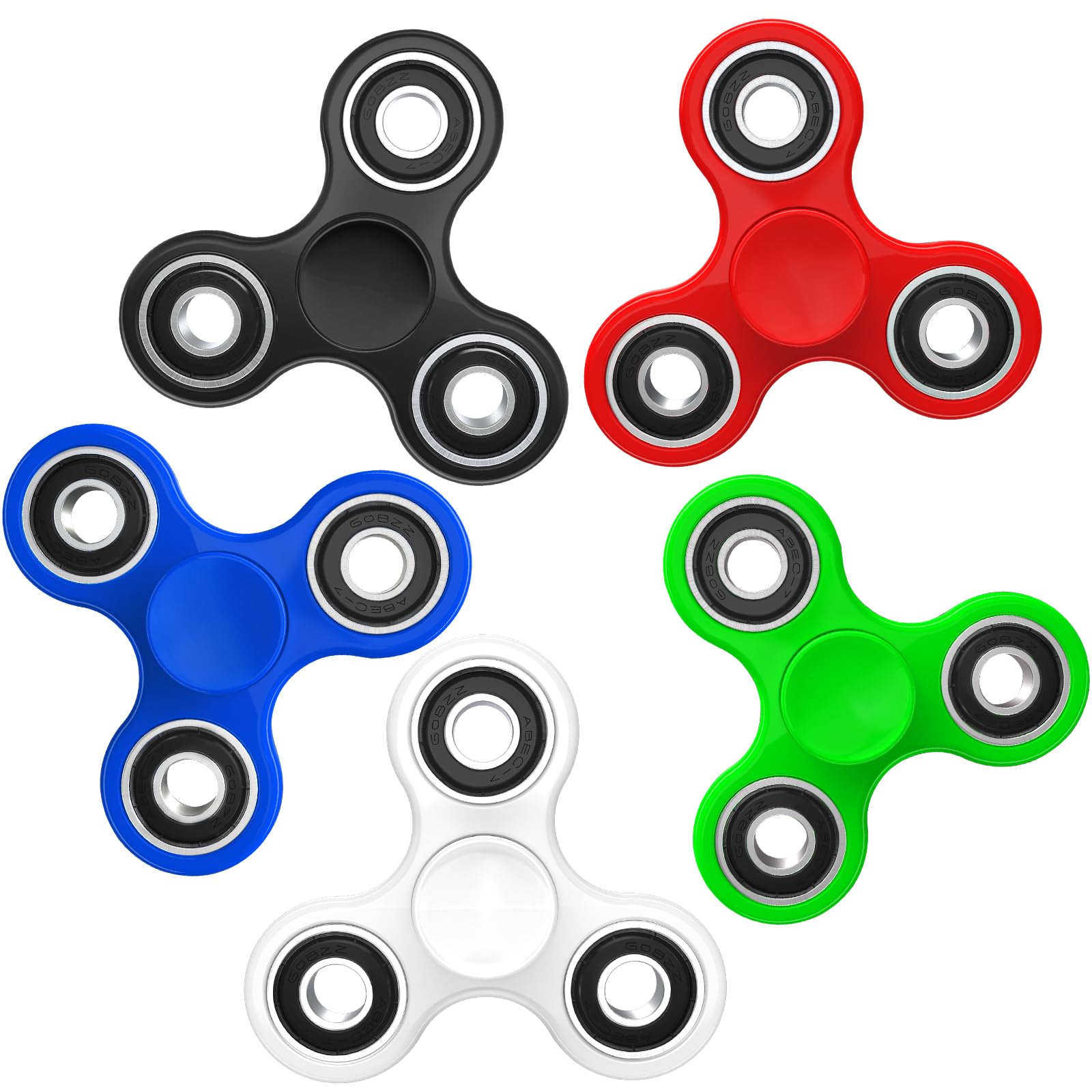 SCIONE Fidget Spinner 5er Set für Erwachsene Relaxation Zappeln Hand Spinner Weihnachten Toy