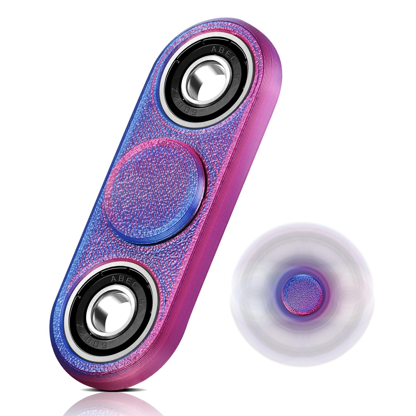 SCIONE 3D-Gedruckter Fidget Spinner - Anti-Angst Spinner Spielzeug Für Kinder & Erwachsene - Rot Blau  
SCIONE 3D-Gedruc